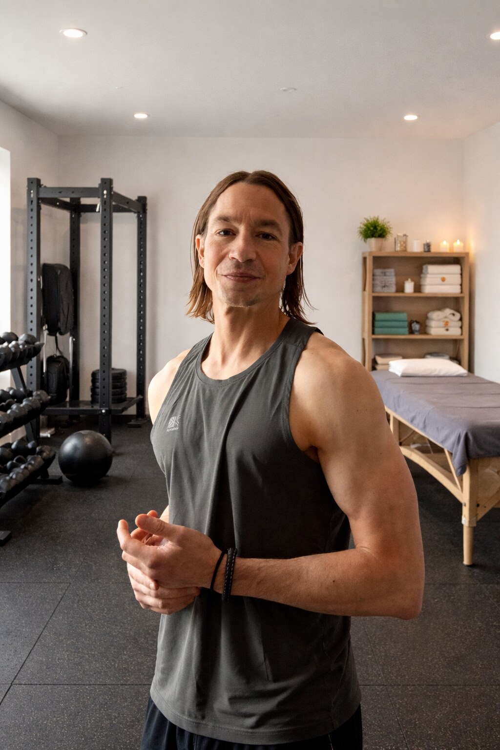 Lee at Link Therapy in his training space
